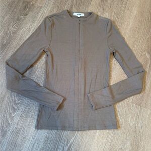 Joah Brown taupe top size S